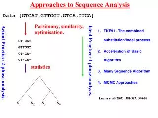 Approaches to Sequence Analysis