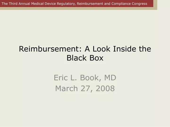 reimbursement a look inside the black box