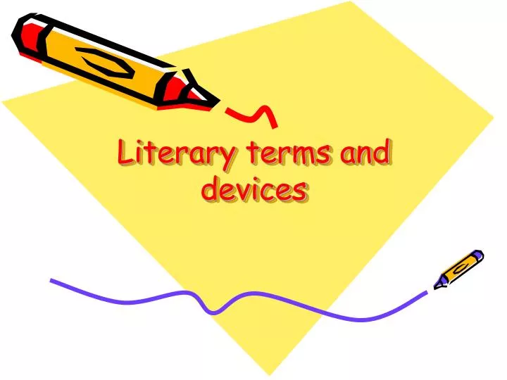 literary terms and devices