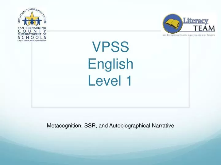 vpss english level 1