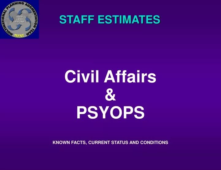 staff estimates