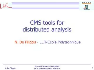 CMS tools for distributed analysis