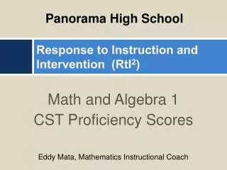 Response to Instruction and Intervention (RtI 2 )