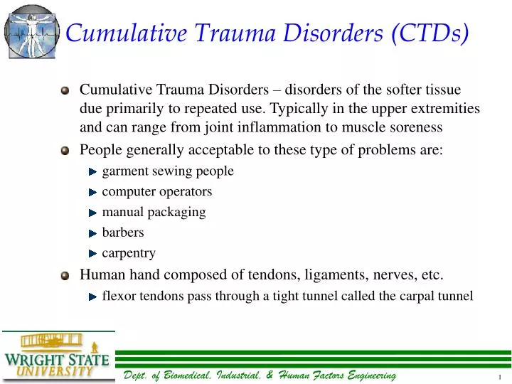 cumulative trauma disorders ctds