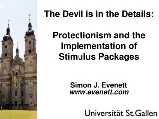 The Devil is in the Details: Protectionism and the Implementation of Stimulus Packages