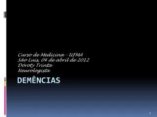 curso de medicina ufma s o luis 04 de abril de 2012 d roty trinta neurologista