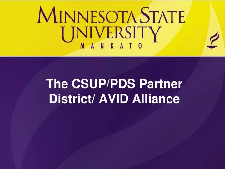the csup pds partner district avid alliance