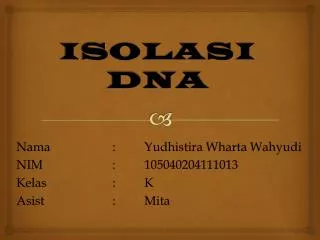 isolasi dna