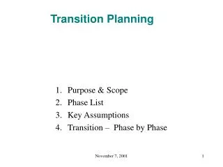 Transition Planning