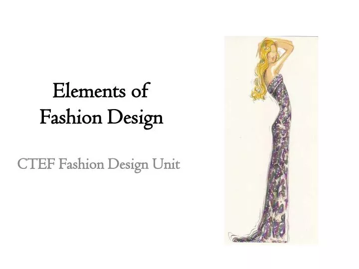 elements of fashion design