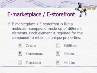 E-marketplace / E-storefront