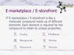E-marketplace / E-storefront - slide 1