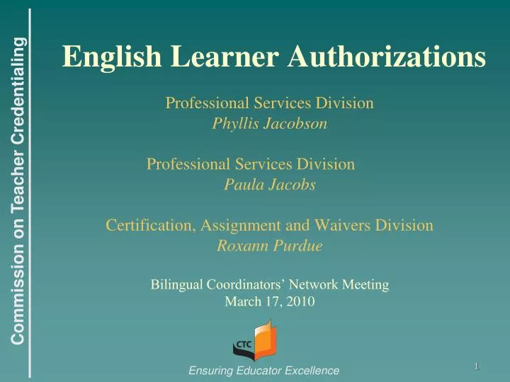 english learner authorizations