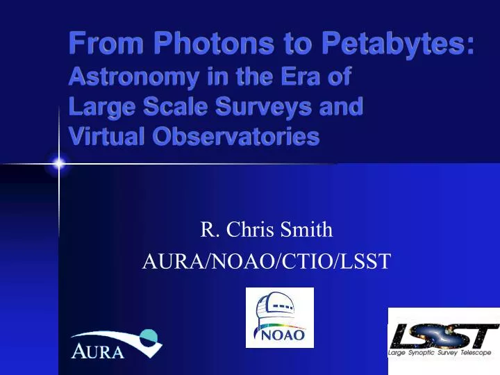 from photons to petabytes astronomy in the era of large scale surveys and virtual observatories