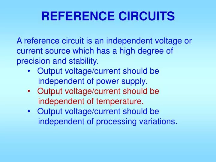 reference circuits