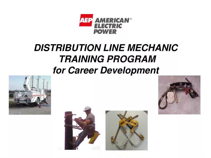 distribution line mechanic training program for career development