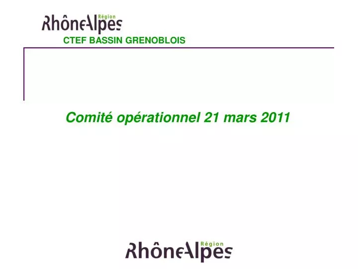 comit op rationnel 21 mars 2011