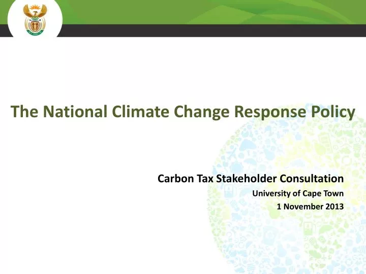 the national climate change response policy