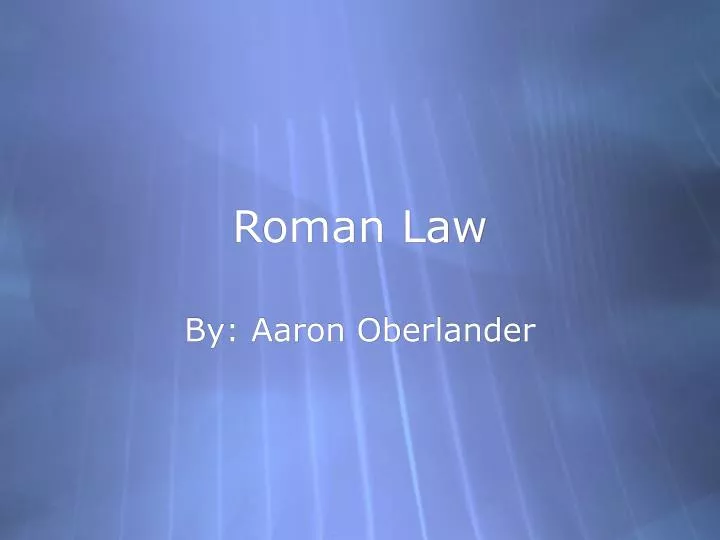 roman law
