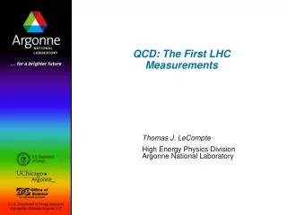 QCD: The First LHC Measurements