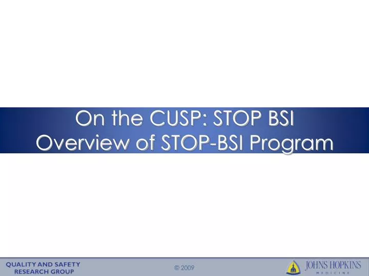 on the cusp stop bsi overview of stop bsi program