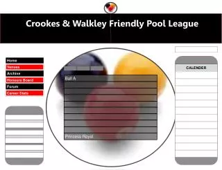 Crookes &amp; Walkley Friendly Pool League