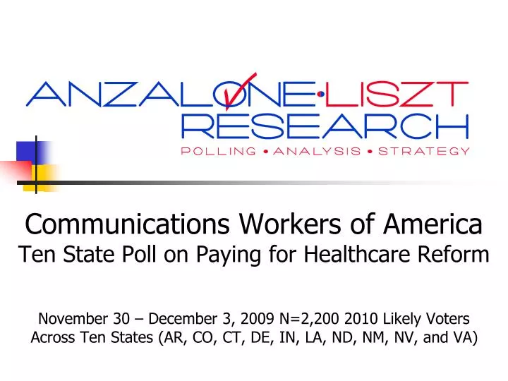 communications workers of america ten state poll on paying for healthcare reform