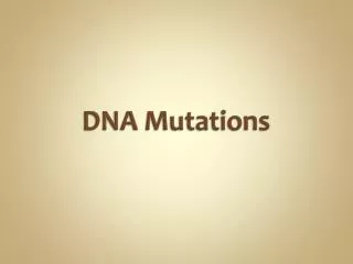 DNA Mutations