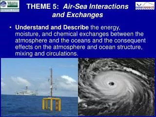 THEME 5: Air-Sea Interactions and Exchanges