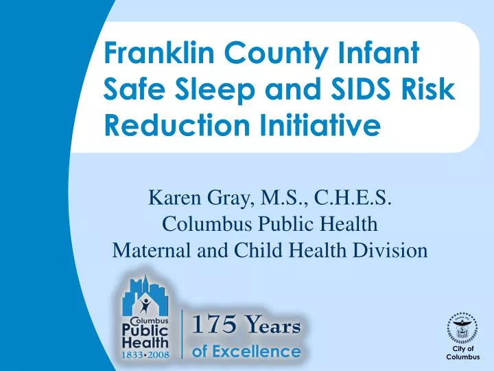 franklin county infant safe sleep and sids risk reduction initiative