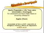 Proposals and Theses on University & Research: A Blueprint for Success - slide 1