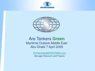 Are Tankers Green Maritime Outlook Middle East Abu Dhabi 7 April 2009