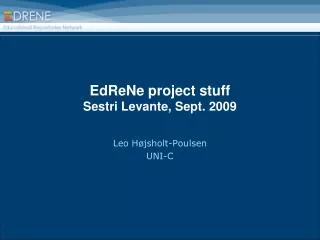 EdReNe project stuff Sestri Levante, Sept. 2009