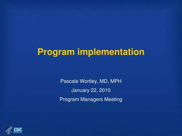 program implementation
