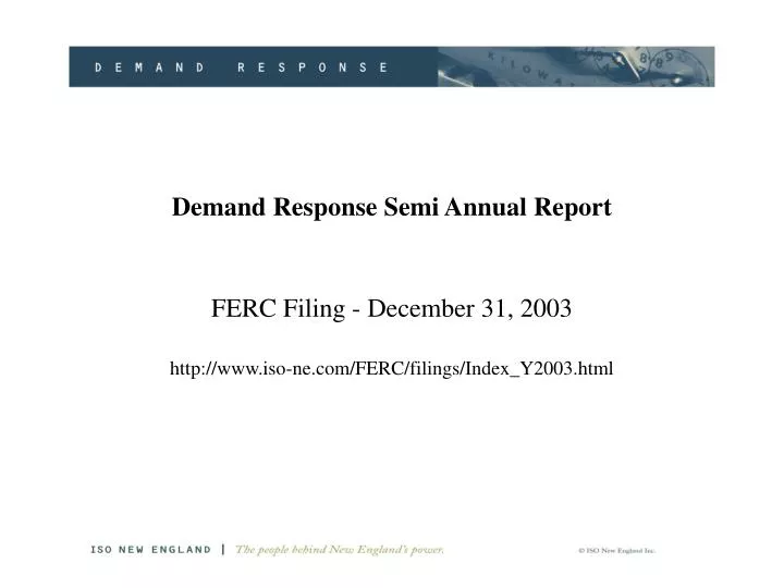 demand response semi annual report