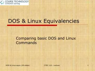 DOS &amp; Linux Equivalencies