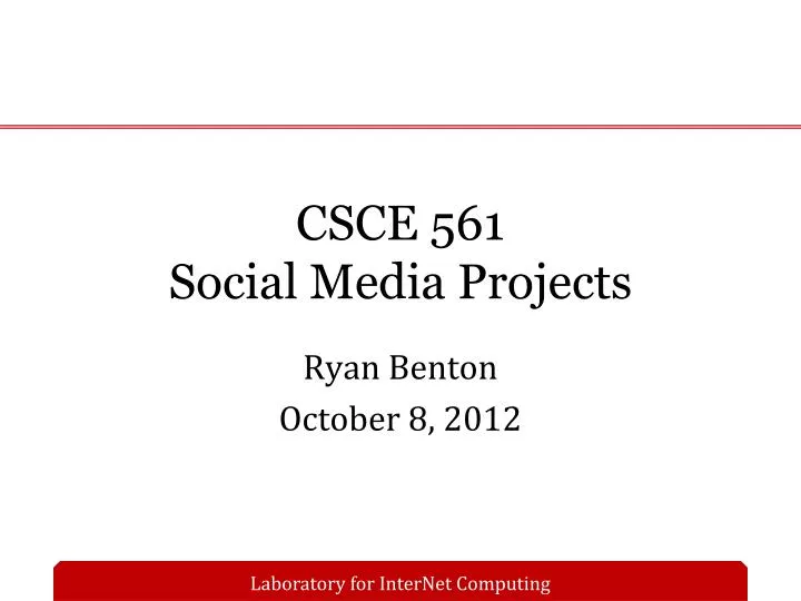 csce 561 social media projects