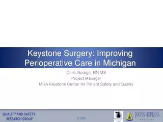 Keystone Surgery: Improving Perioperative Care in Michigan