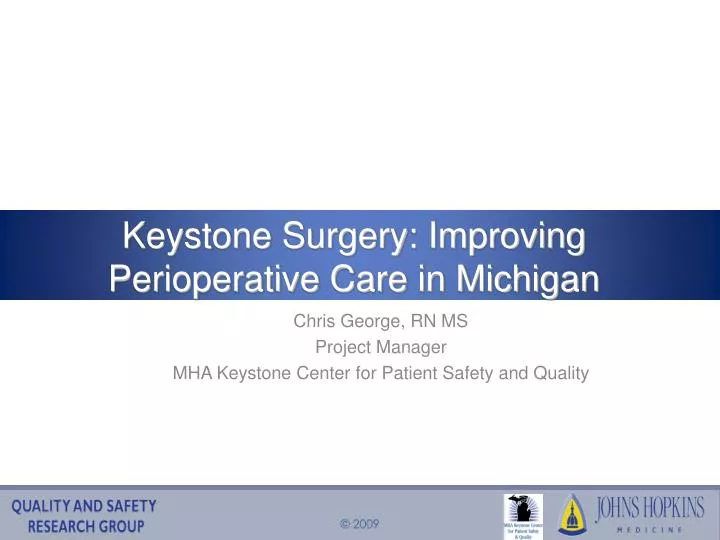 keystone surgery improving perioperative care in michigan