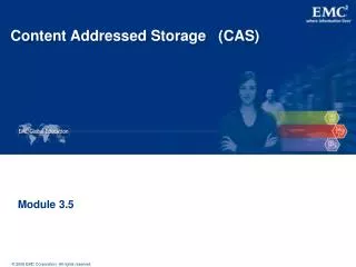 Content Addressed Storage (CAS)