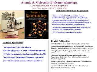 Atomic &amp; Molecular BioNanotechnology G.Ali Mansoori, Bio &amp; Chem Eng Dept.s