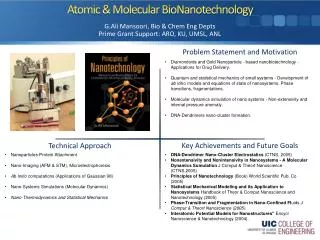 Atomic &amp; Molecular BioNanotechnology