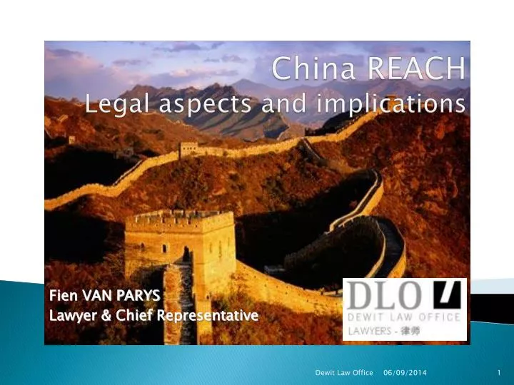 china reach legal aspects and implications