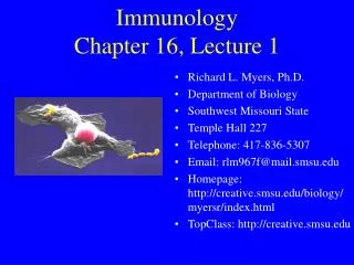 Immunology Chapter 16, Lecture 1