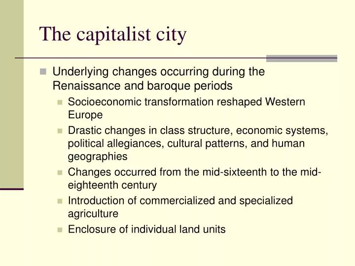 the capitalist city