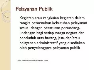 pelayanan publik