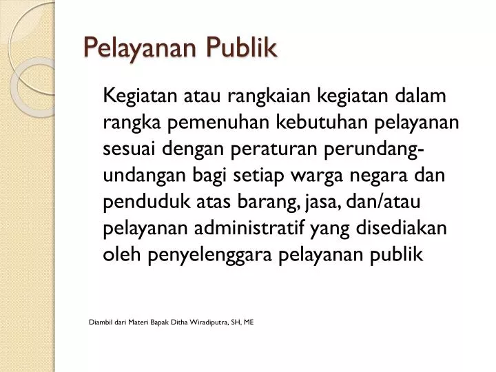 pelayanan publik