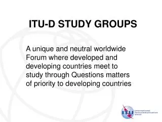 ITU-D STUDY GROUPS