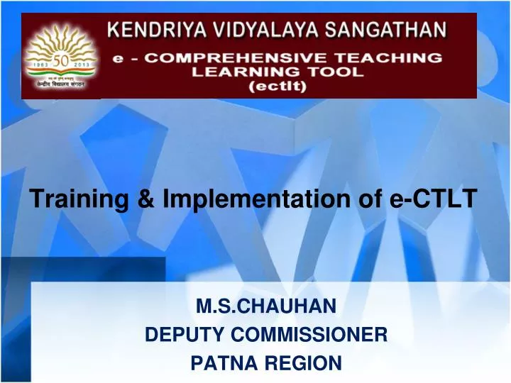training implementation of e ctlt