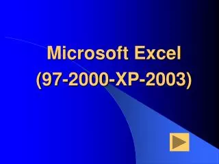 Microsoft Excel (97-2000-XP-2003)